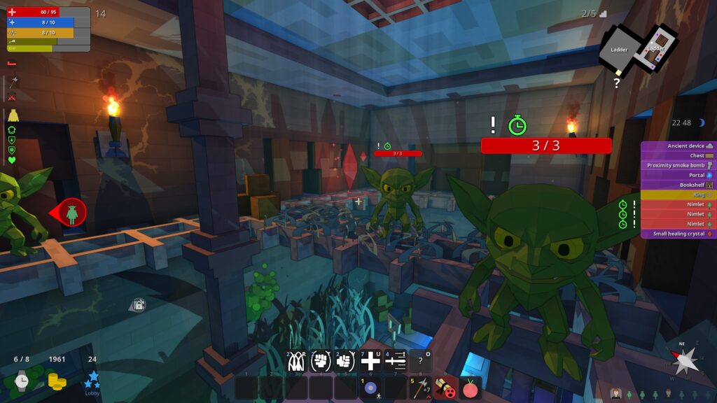 A first-person dungeon scene from Ricave