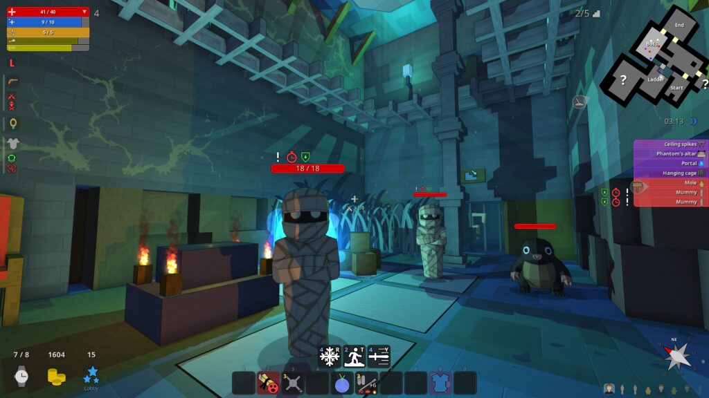Exploring a procedurally generated dungeon